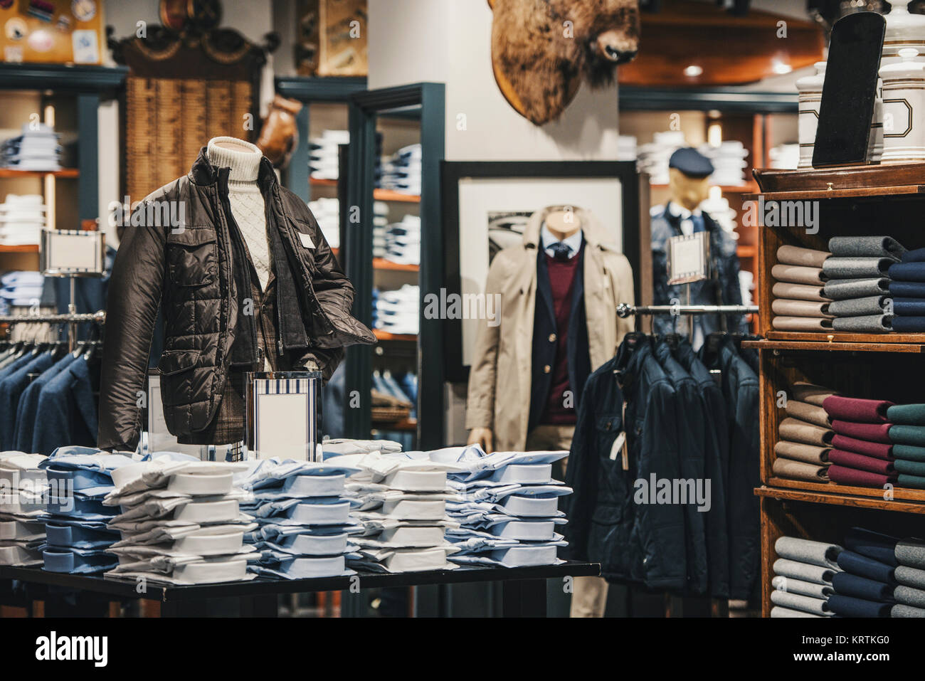 Men clothing store Stock Photo Alamy