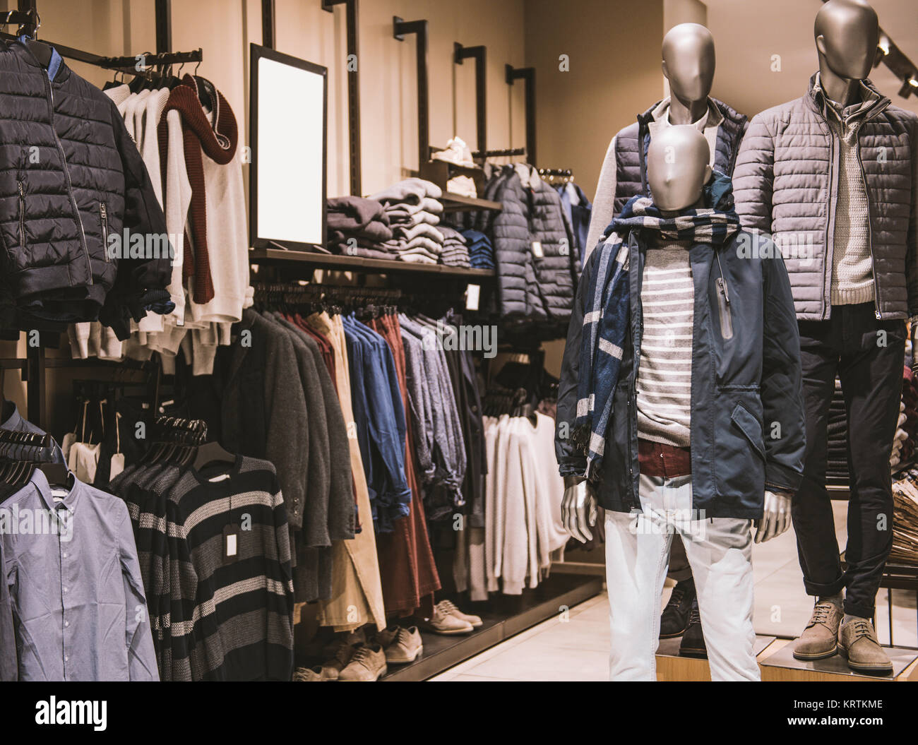 Men clothing store Stock Photo - Alamy