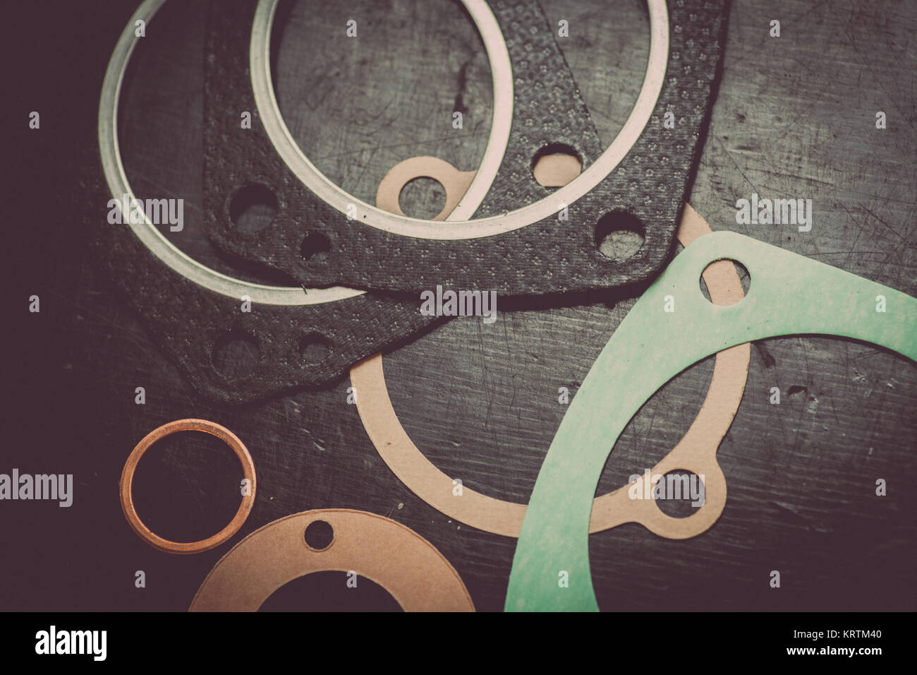 Various engine gaskets Stock Photo Alamy