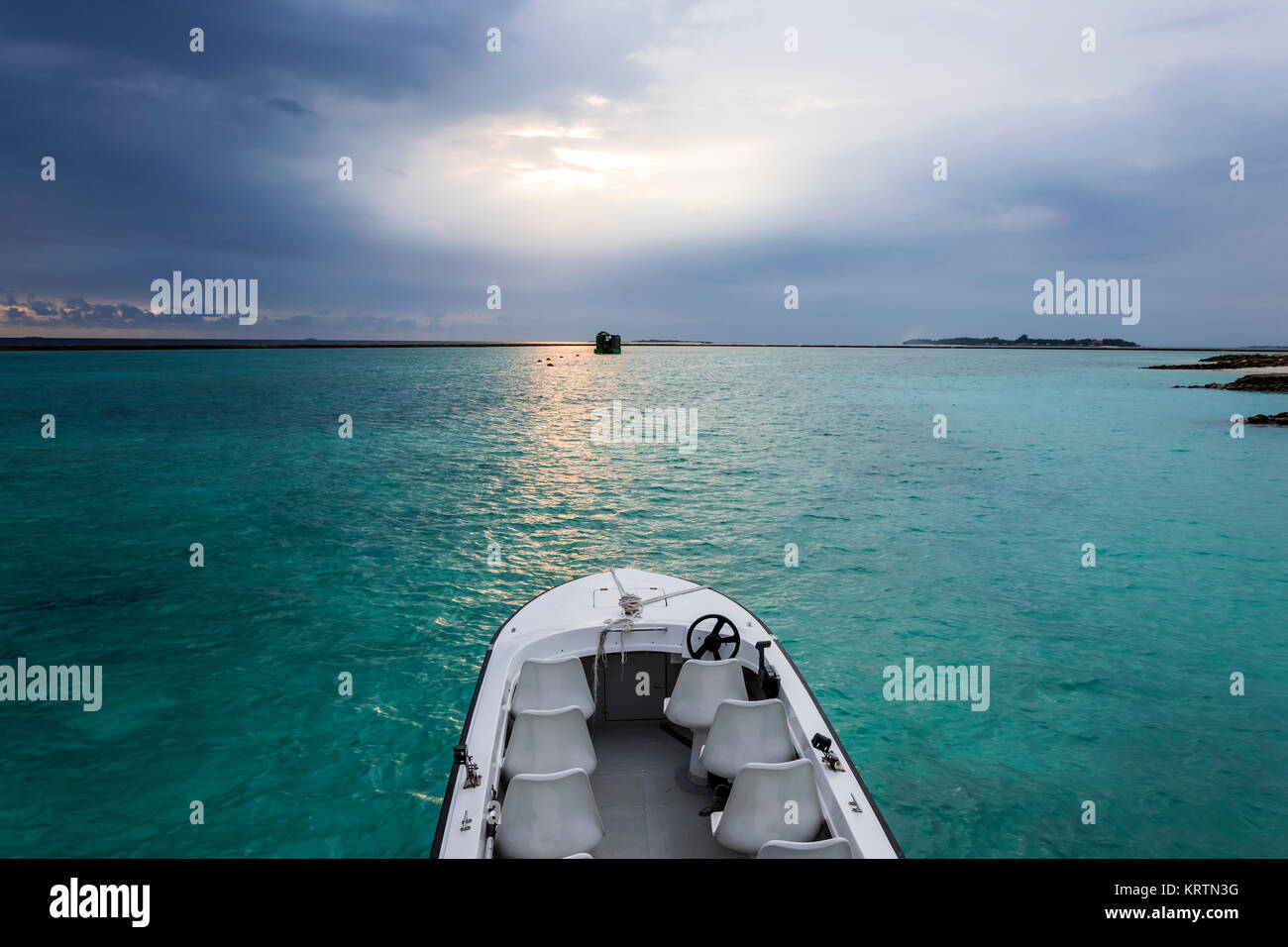 Boat at the Sunset Stock Photo - Alamy
