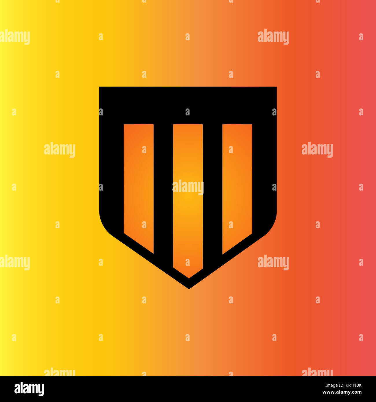 Shield logo icon design template elements Stock Photo - Alamy
