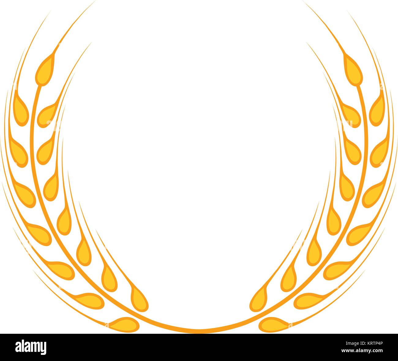 Gold laurel wreath - a symbol of the winner. Wheat ears icon Stock Vector  Image & Art - Alamy