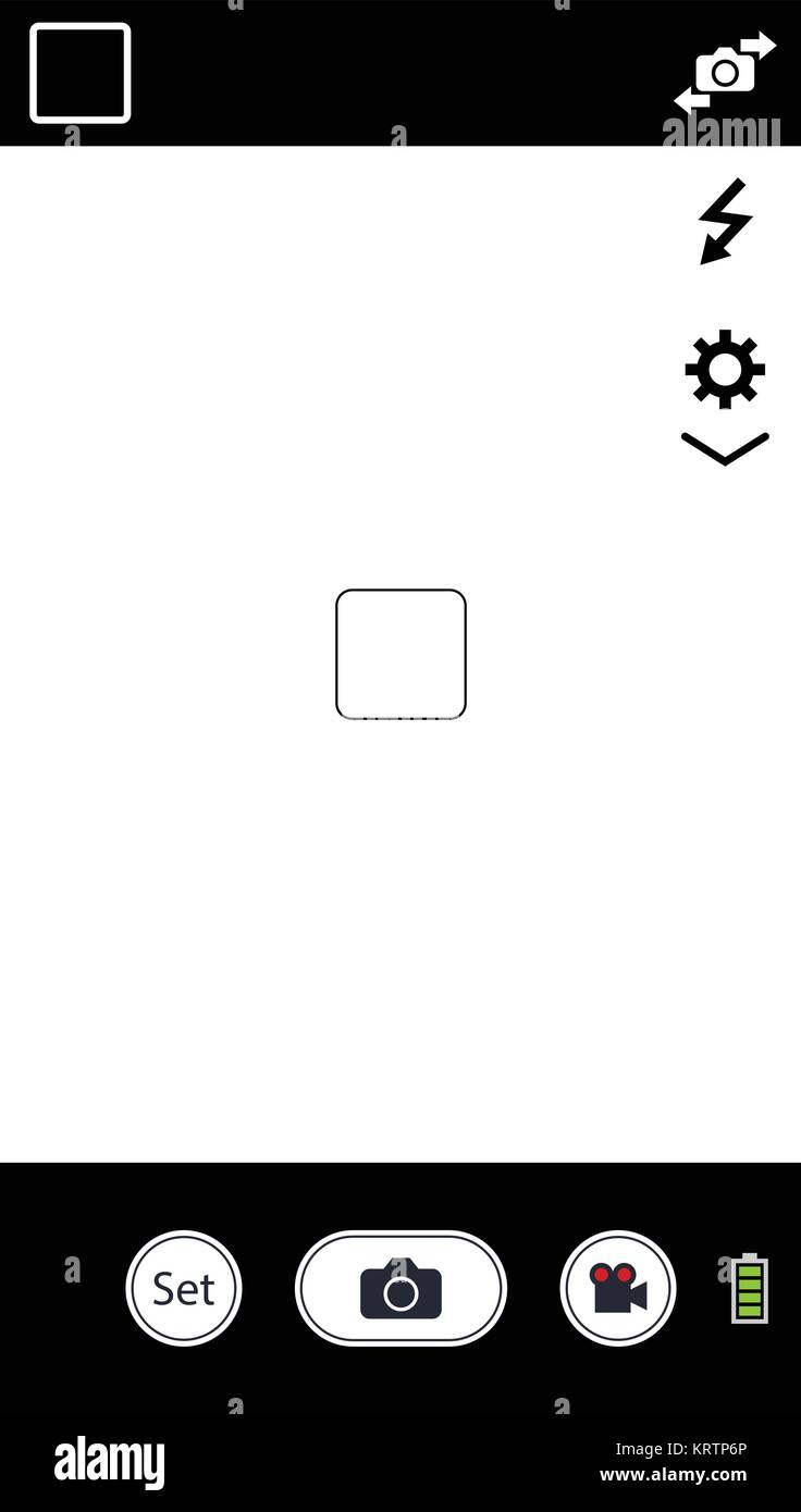 Smartphone camera viewfinder. Template focusing screen of the camera