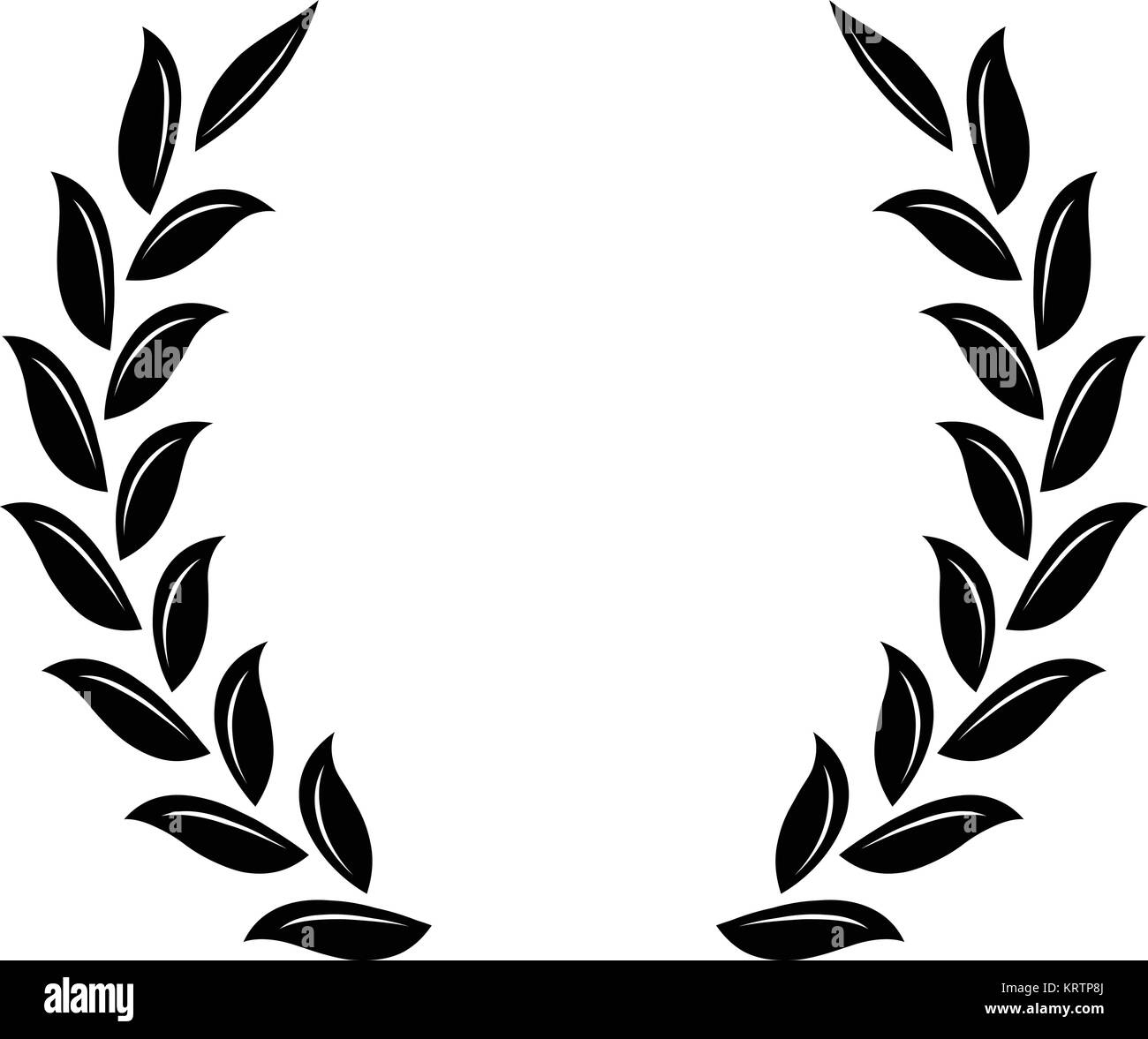 Black Laurel Wreath A Symbol Of The Winner Wheat Ears Icon Stock Vector Image Art Alamy