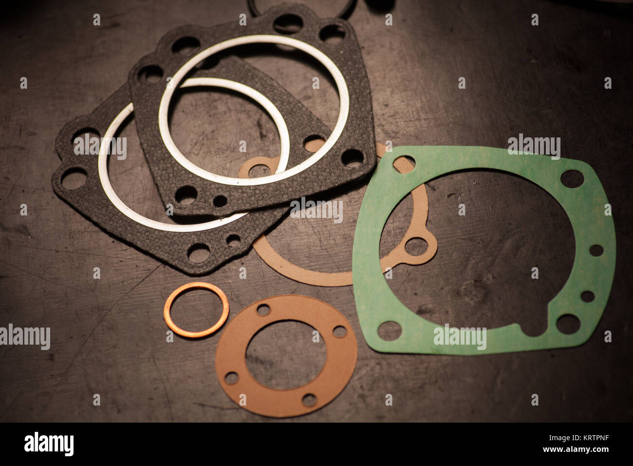 Various engine gaskets Stock Photo Alamy