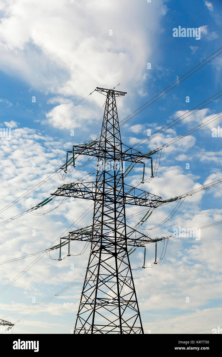electricity transmission system Stock Photo Alamy