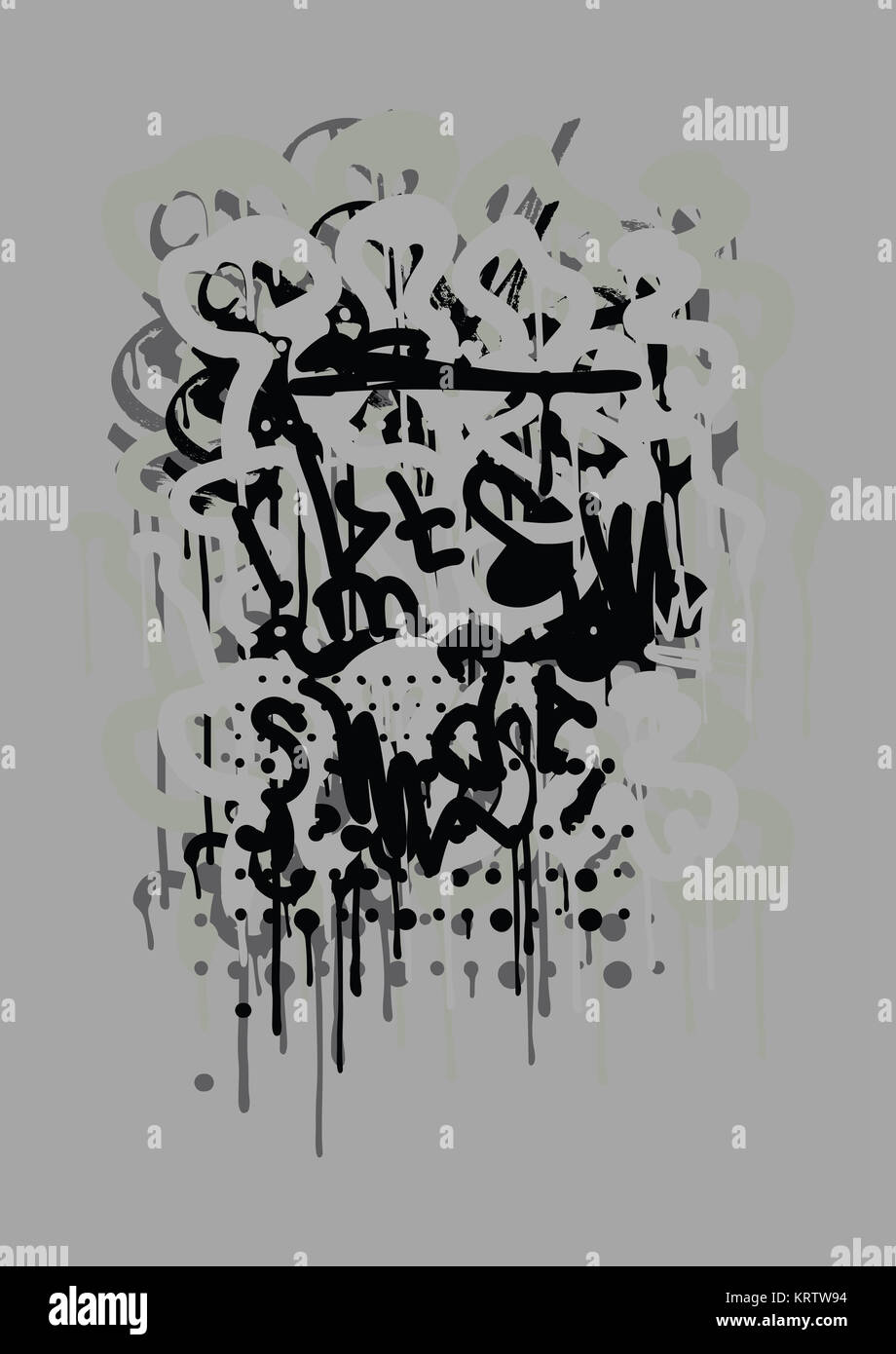 Graffiti Art Background Stock Photo