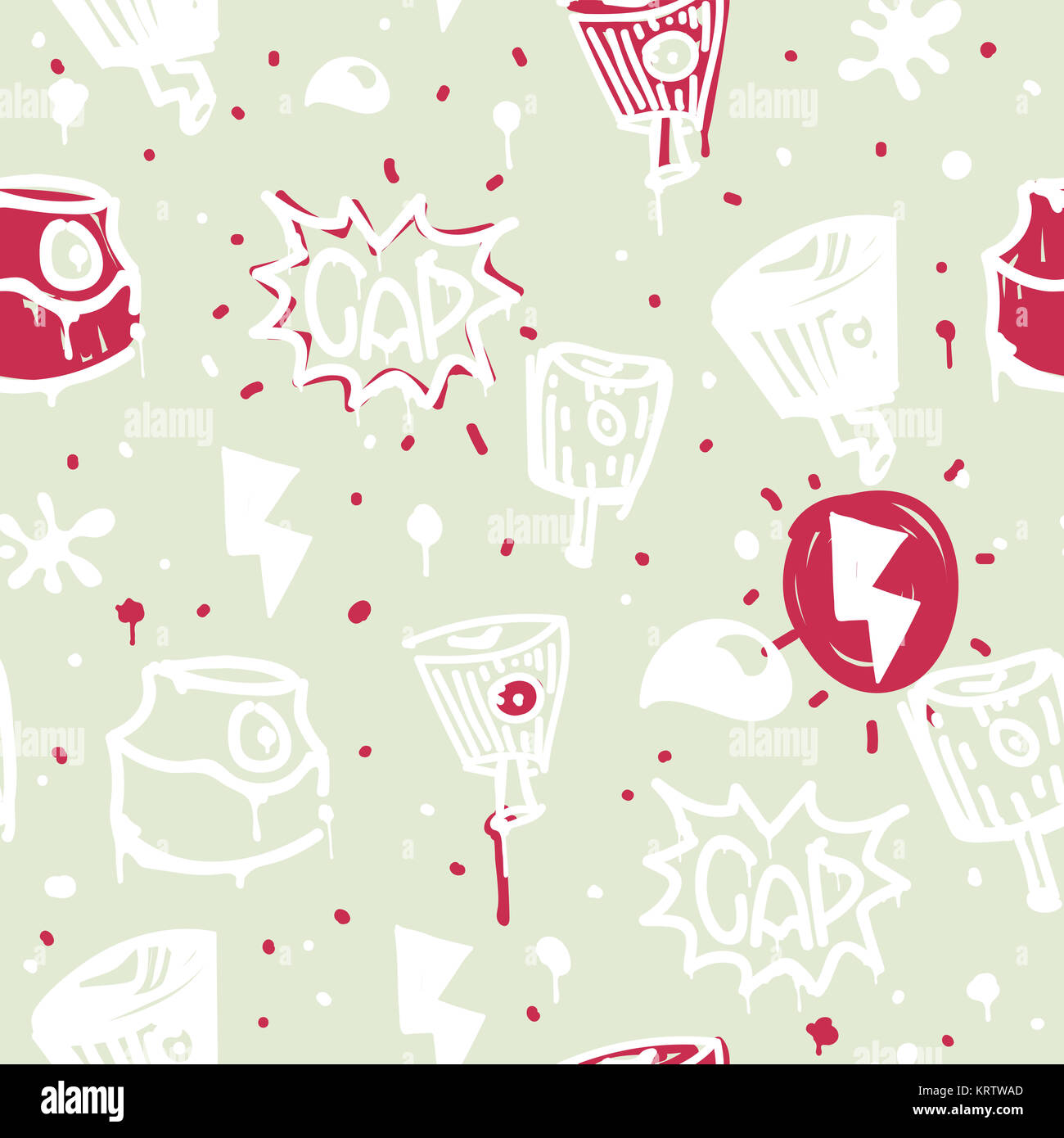 Graffiti Seamless Pattern Color Stock Photo - Alamy