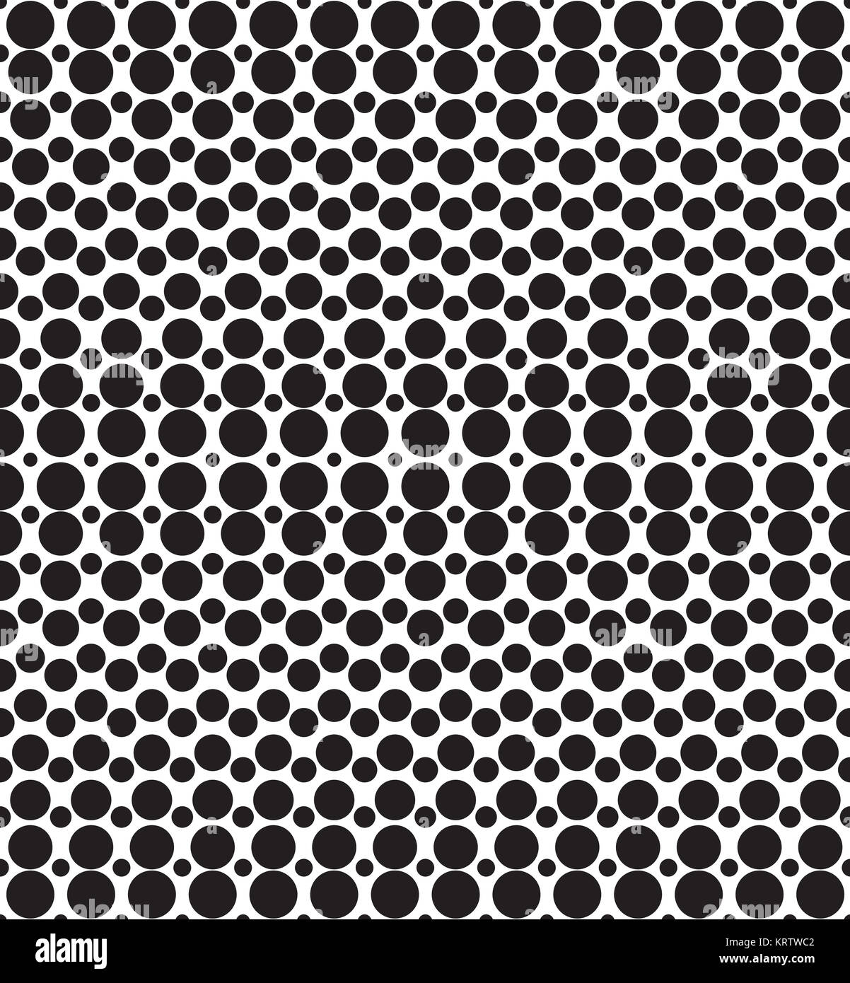 Vector halftone dots. Black dots on white background Stock Photo