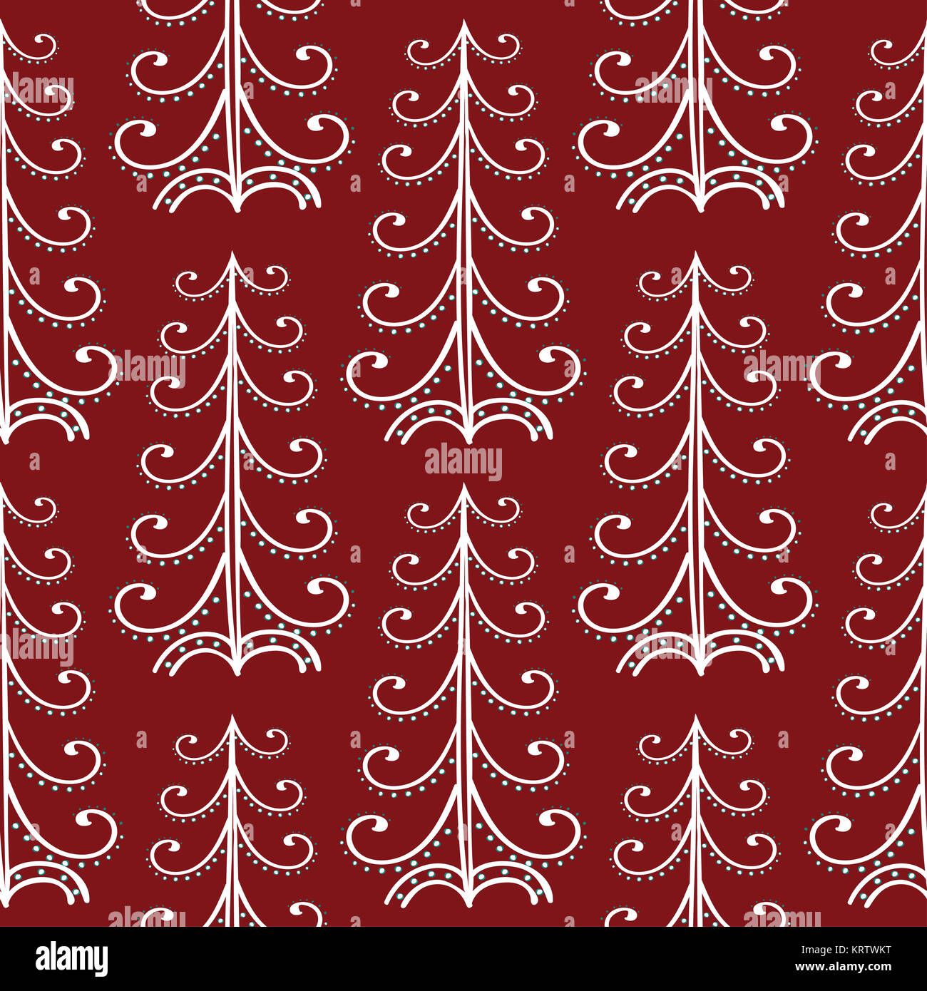 Christmas trees vintage seamless pattern Stock Photo - Alamy