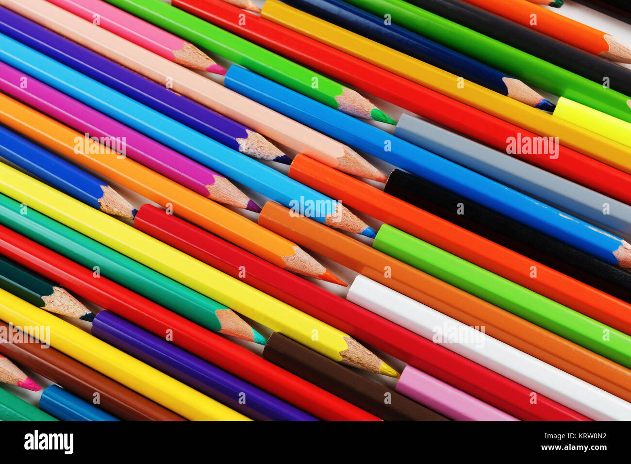 Bright colored pencils Stock Photo - Alamy