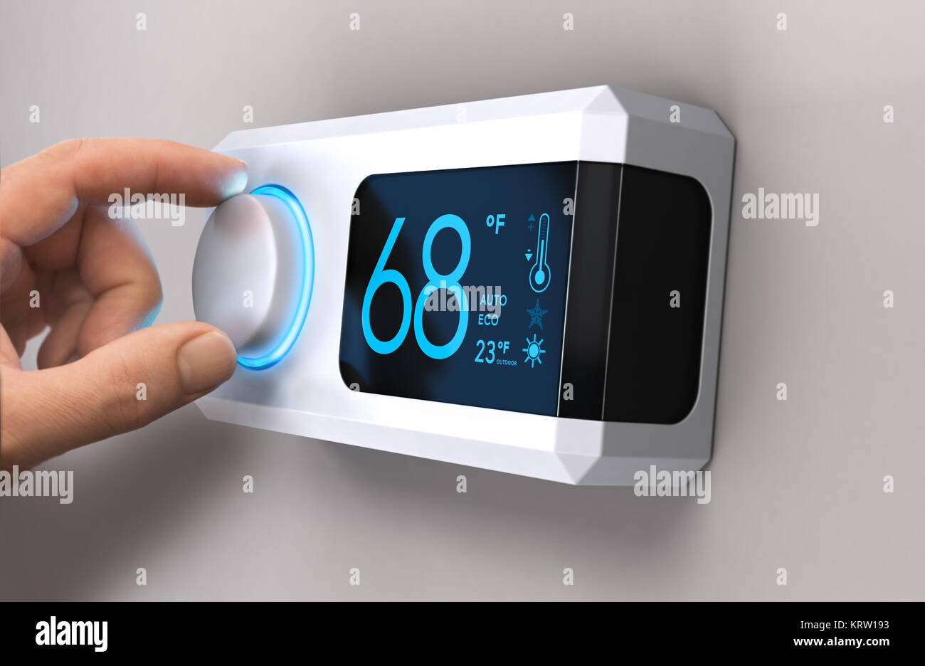 Thermostat, Home Energy Saving Stock Photo Alamy