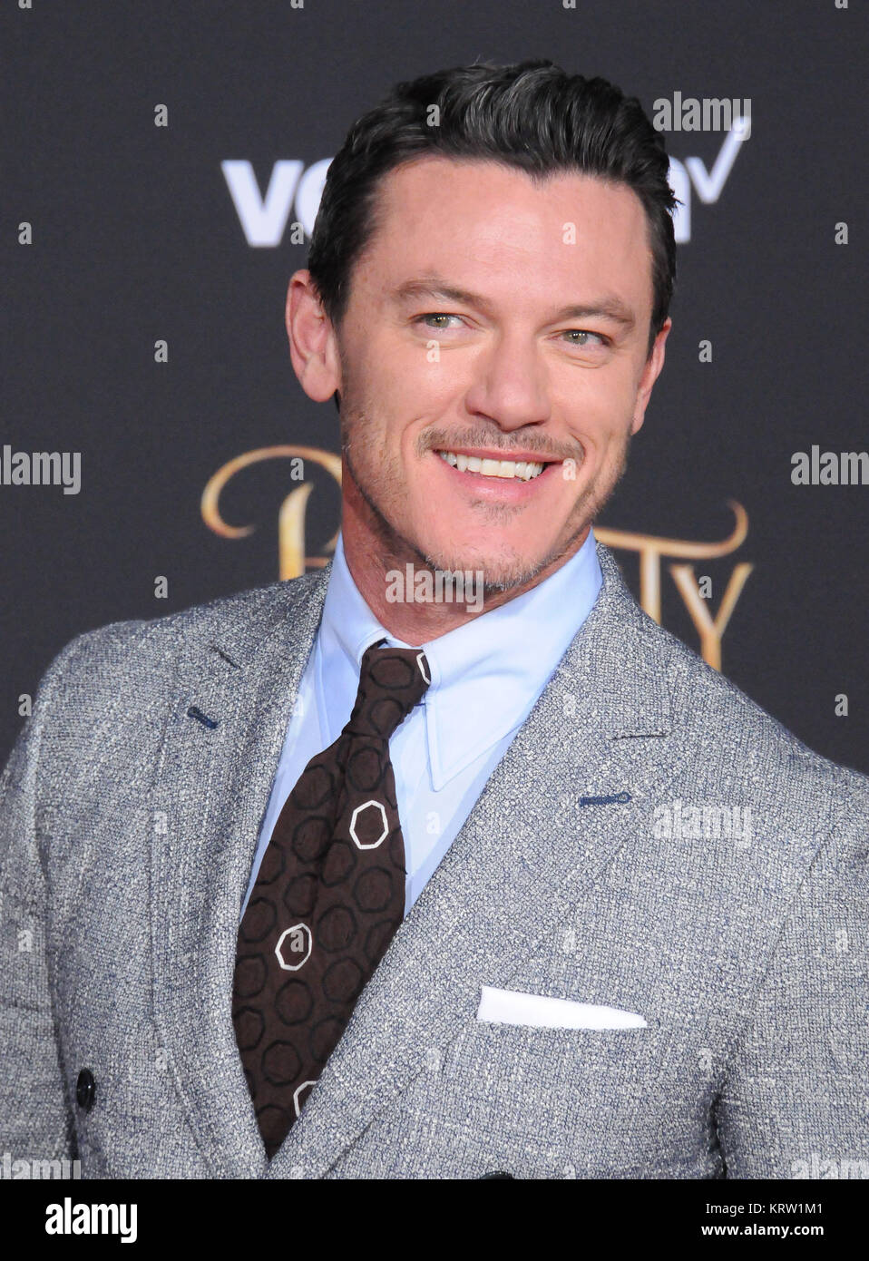 HOLLYWOOD, CA - MARCH 2:  Actor Luke Evans attends Disney's 'Beauty And The Beast' World Premiere at El Capitan Theatre on March 2, 2017 in Hollywood, California.  Photo by Barry King/Alamy Stock Photo Stock Photo
