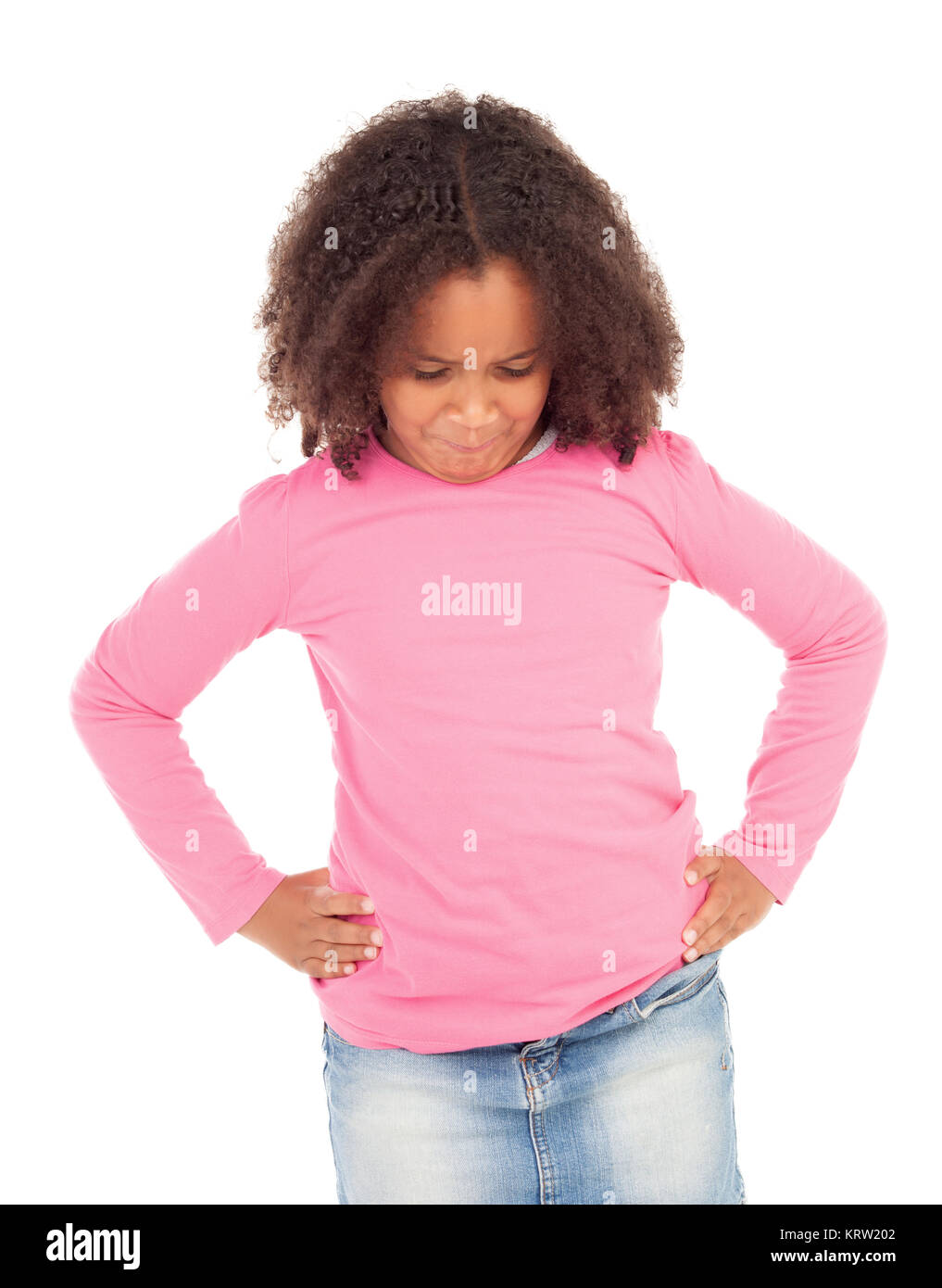 Angry african little girl Stock Photo - Alamy