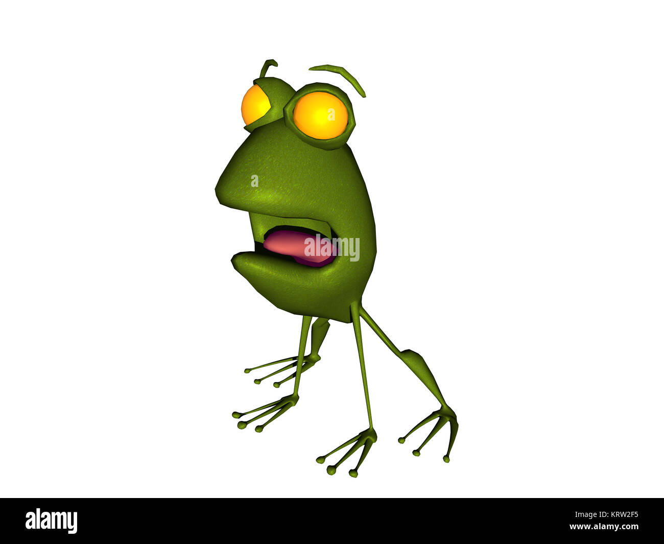 exempted cartoon frog Stock Photo