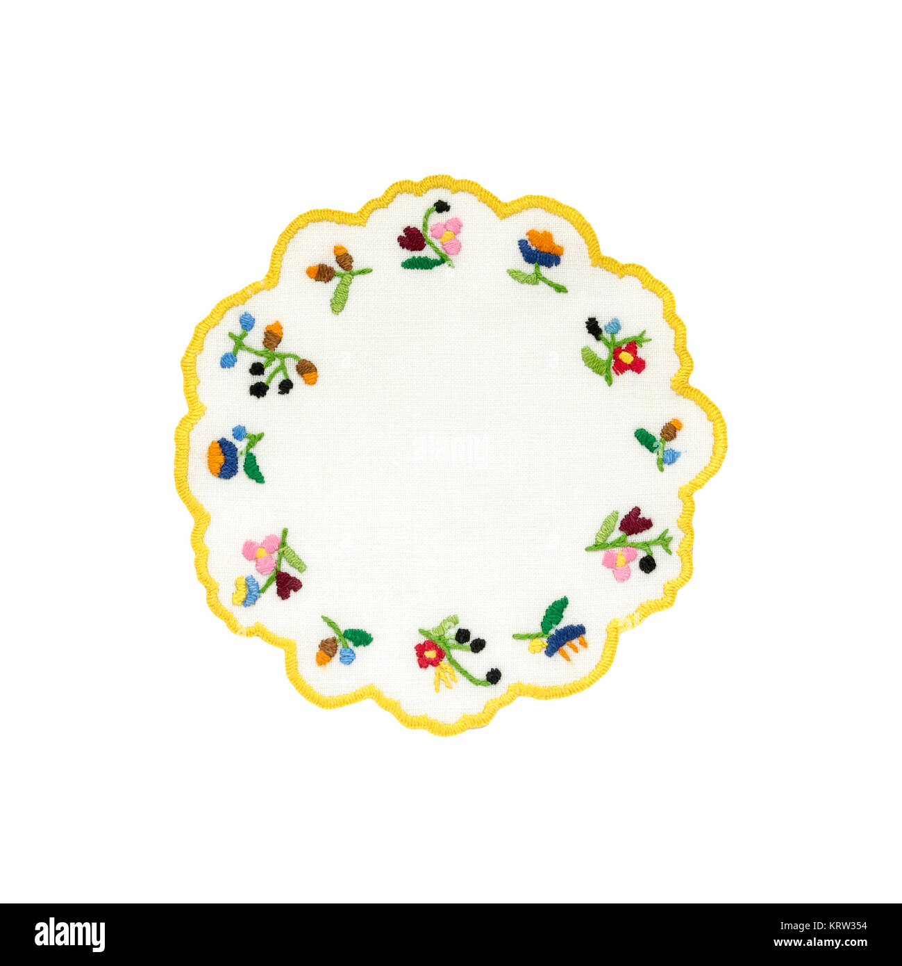 Embroidery round pattern Cut Out Stock Images & Pictures - Alamy