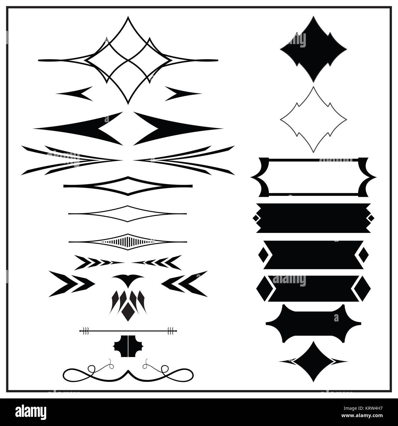 Retro design elements Stock Photo - Alamy