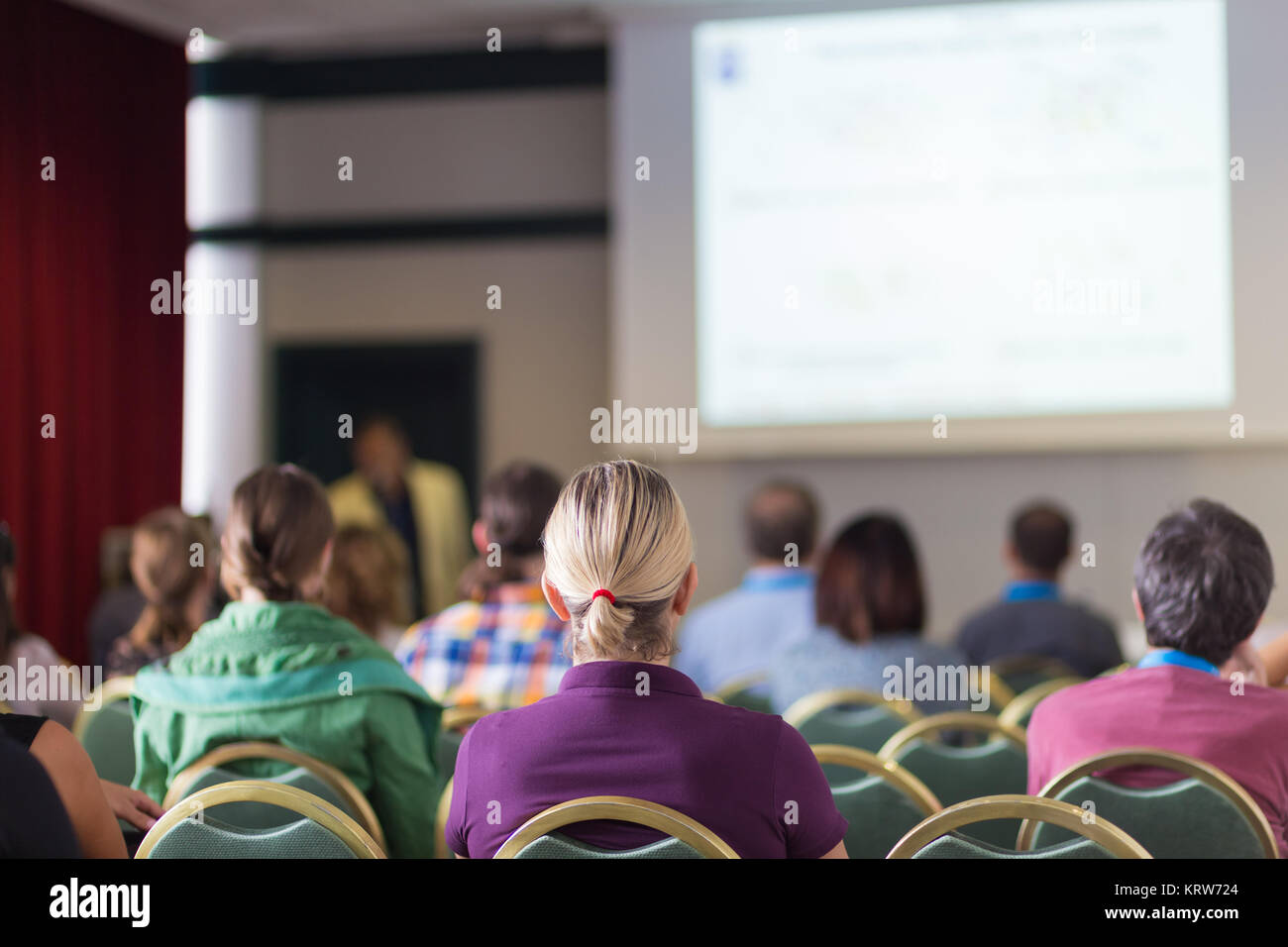 Audience in lecture hall on scientific conference Stock Photo - Alamy
