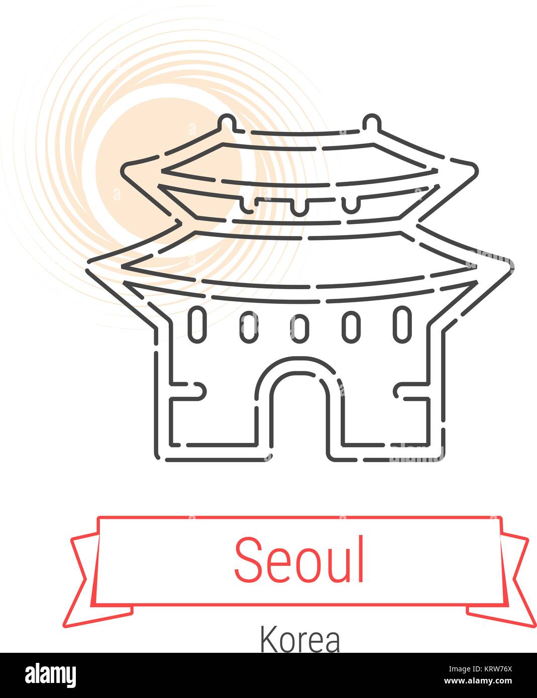 Seoul, South Korea Vector Line Icon Stock Vector Image & Art - Alamy 