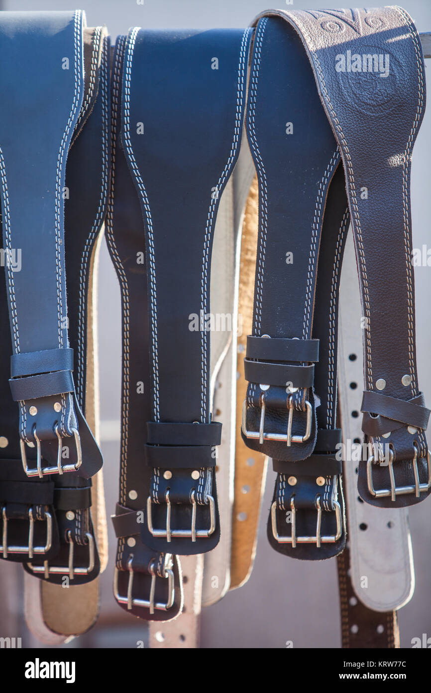 Handmade belts hi-res stock photography and images - Alamy