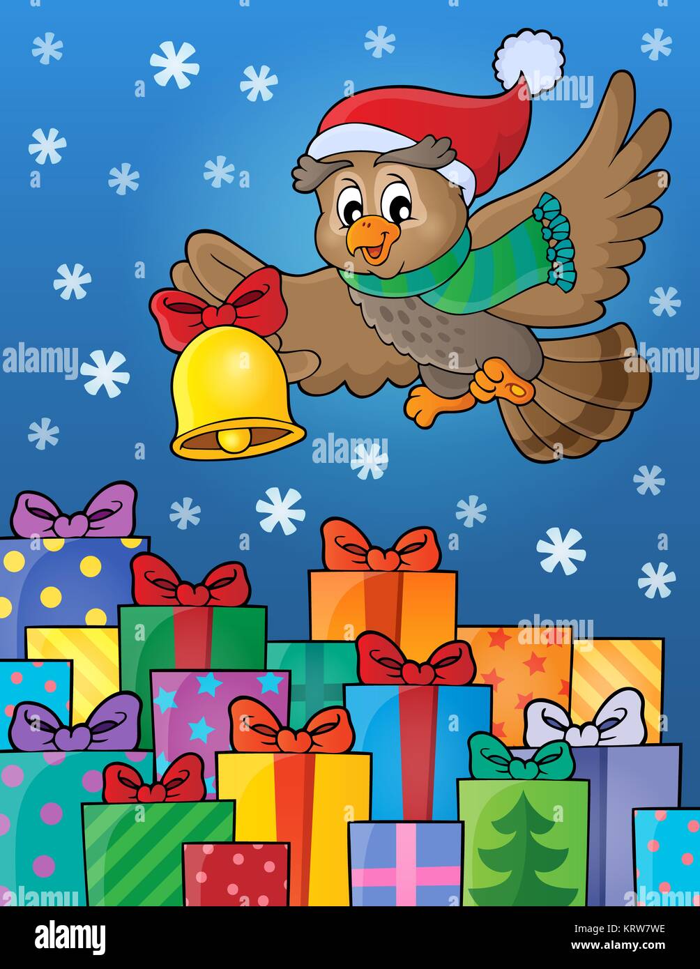 Christmas owl theme image 6 Stock Photo