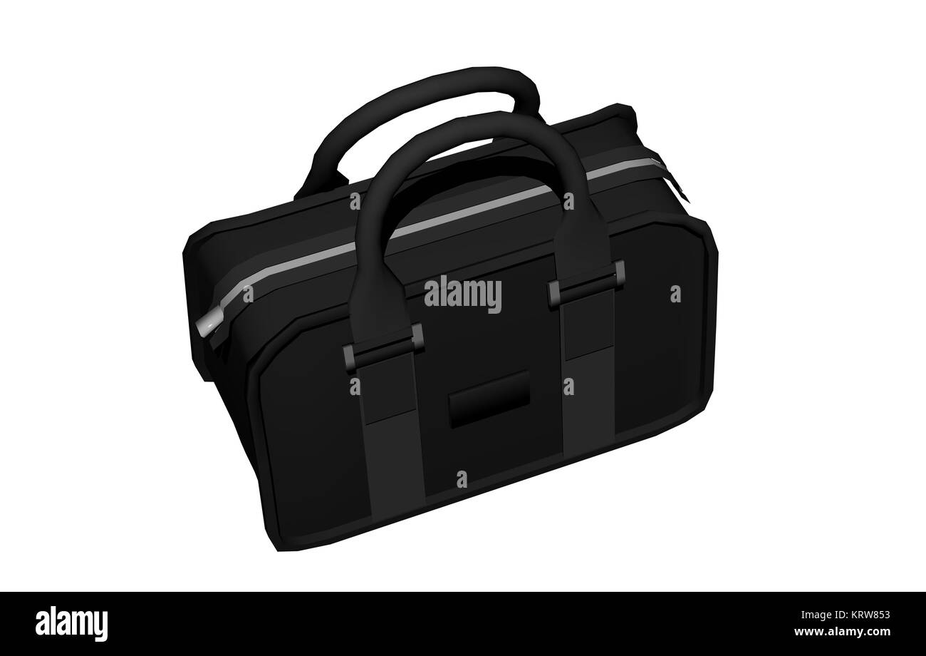 black travel bag isolated Stock Photo Alamy
