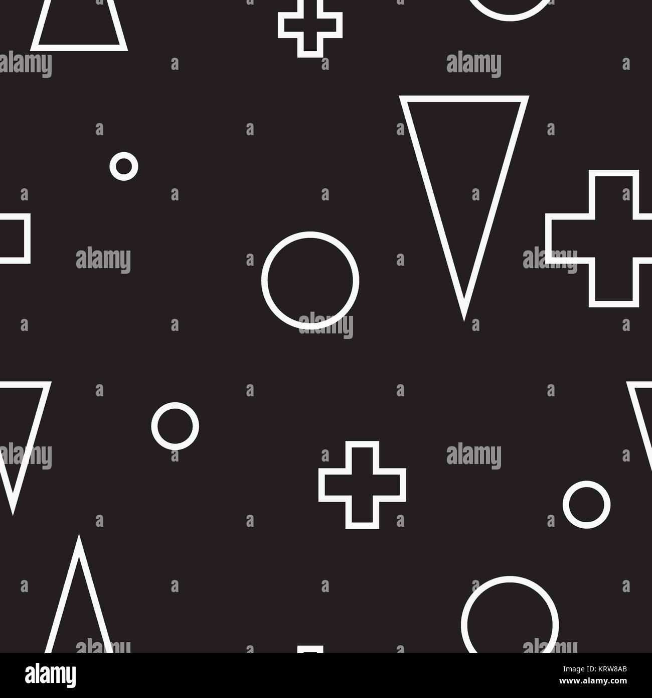 Geometric minimalist modern seamless black and white pattern Stock ...