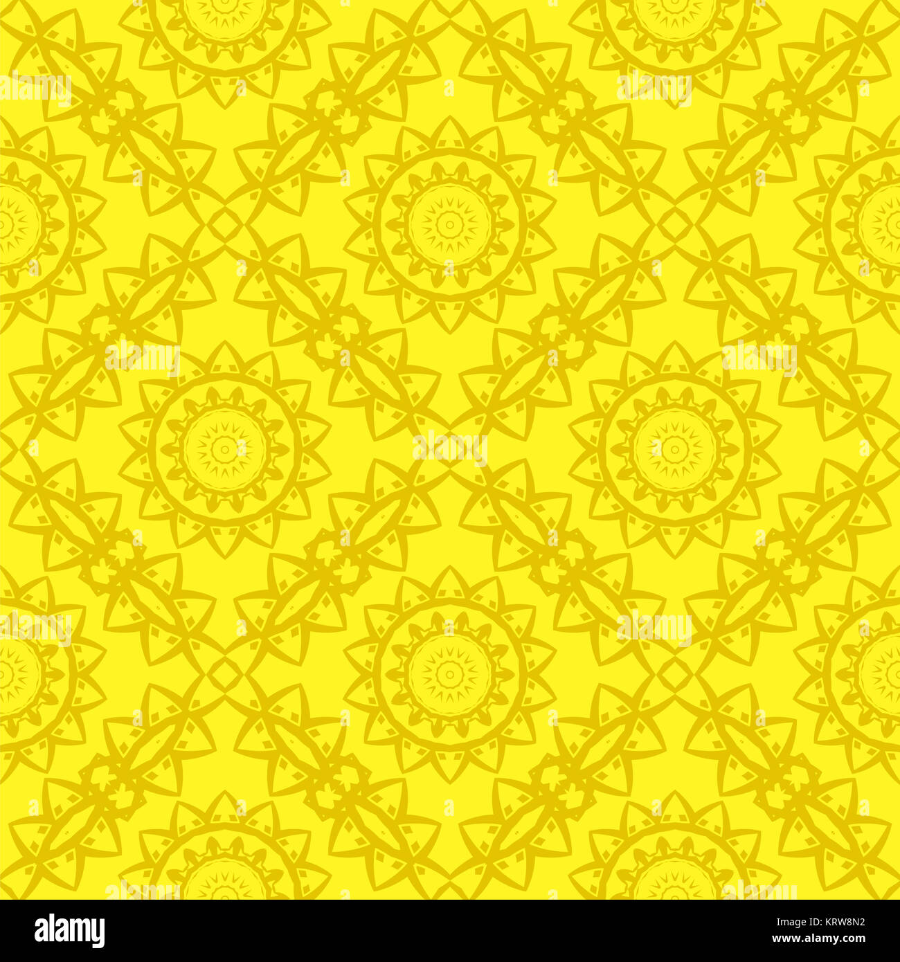 Yellow Ornamental Seamless Line Pattern Stock Photo - Alamy