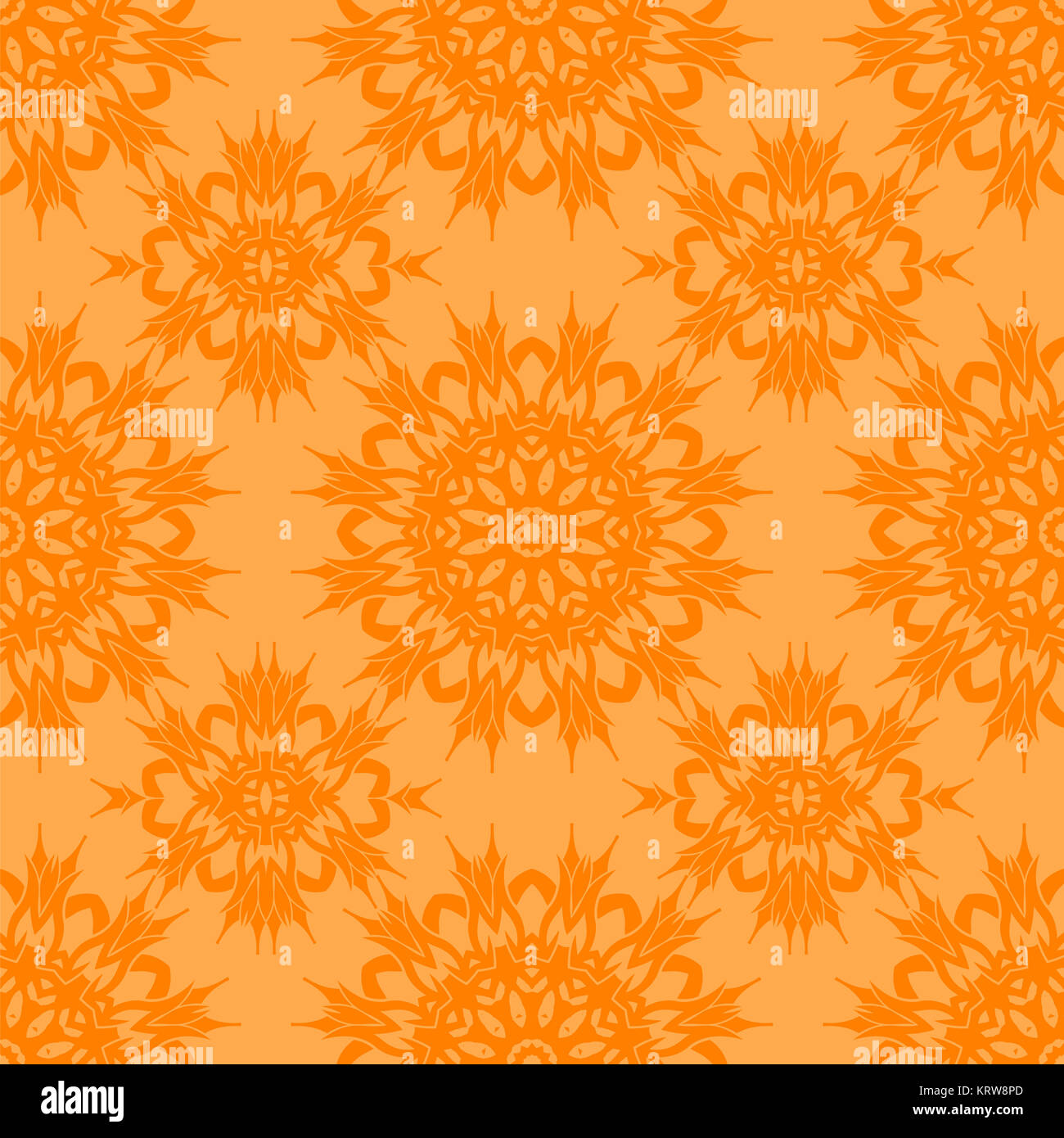 Orange Ornamental Seamless Line Pattern Stock Photo - Alamy