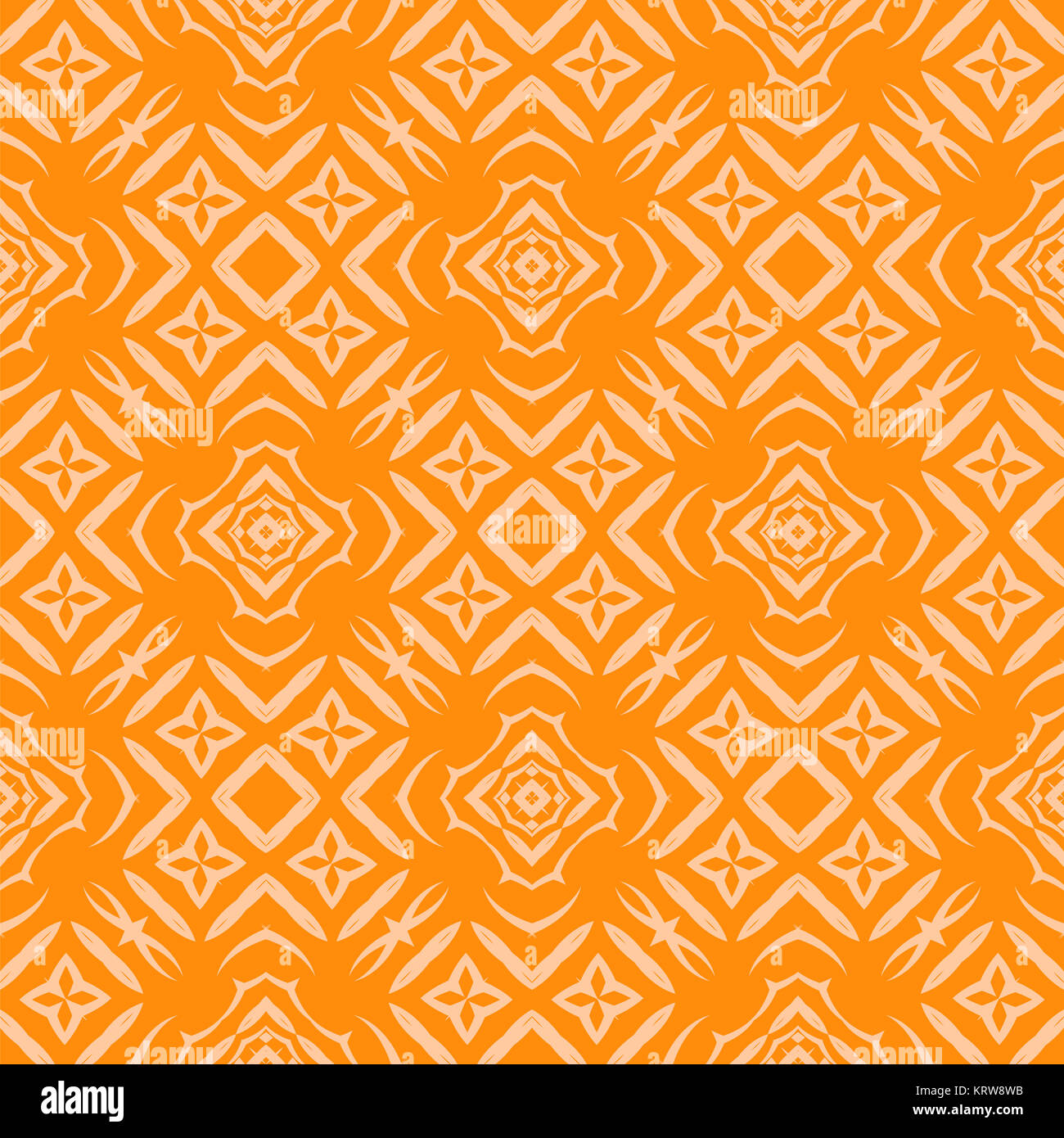 Orange Ornamental Seamless Line Pattern Stock Photo - Alamy