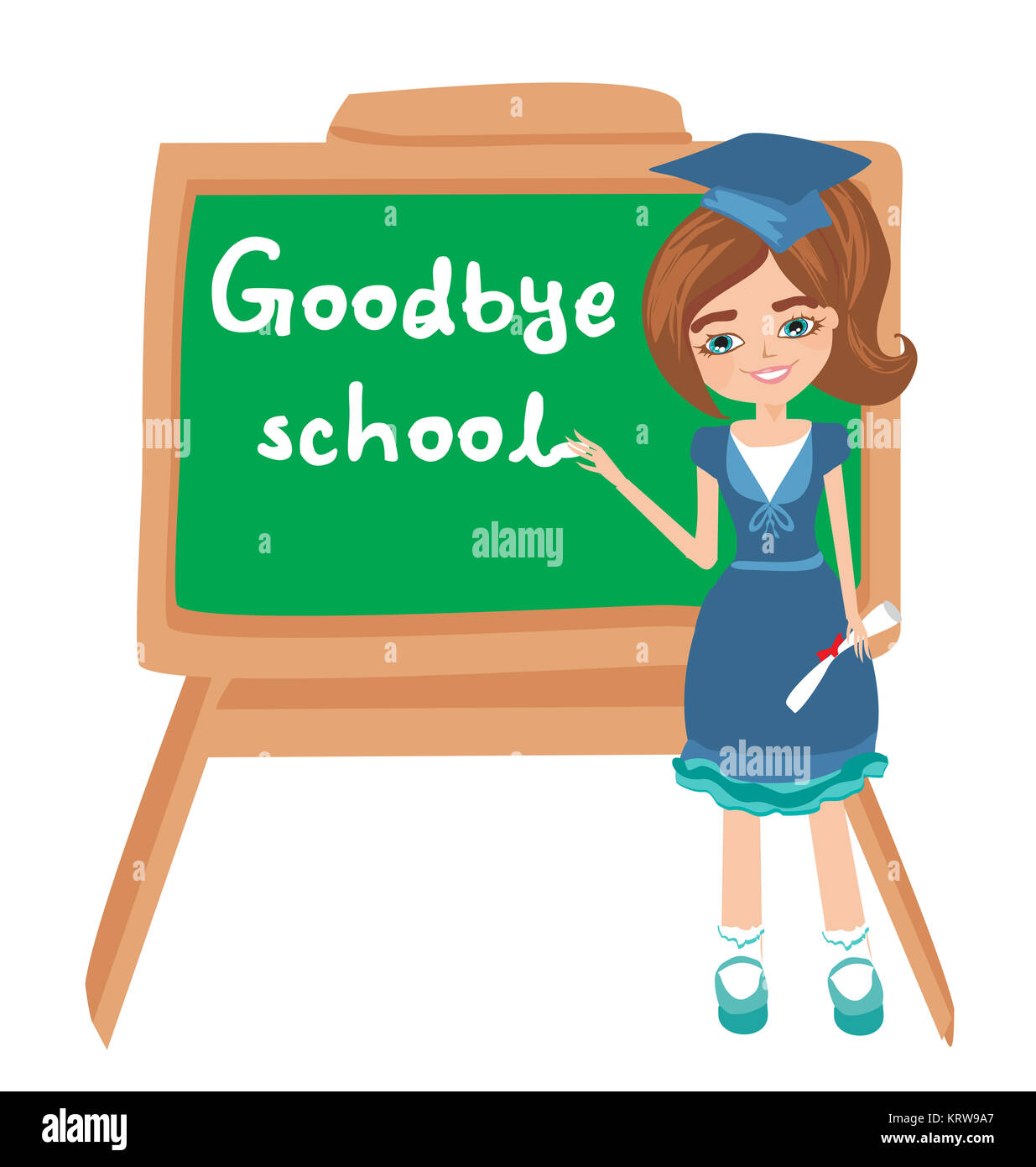 goodbye school Stock Photo