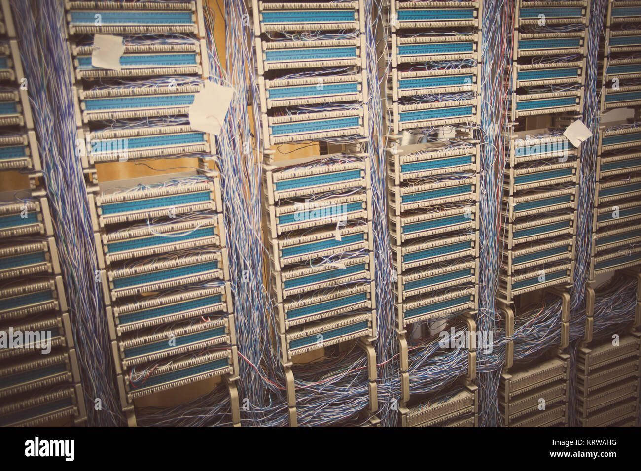 Telephone exchange detail Stock Photo Alamy