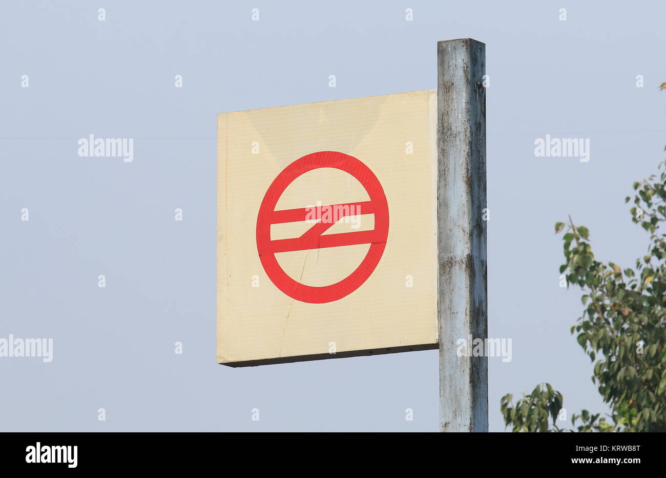 Metro subway underground signage in New Delhi India Stock Photo