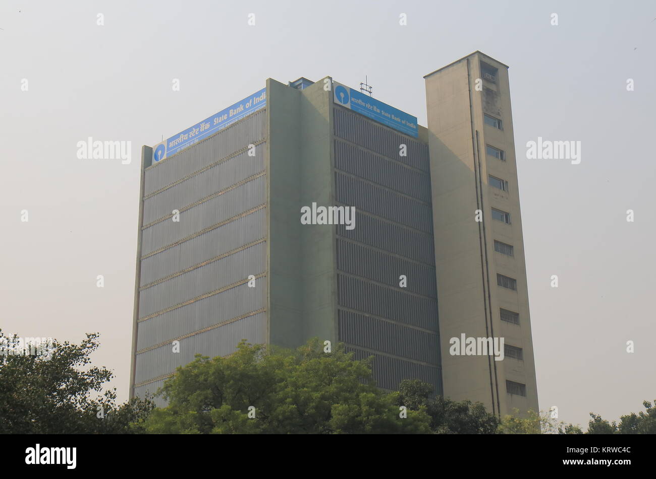 State Bank of India office building in downtown New Delhi India Stock Photo