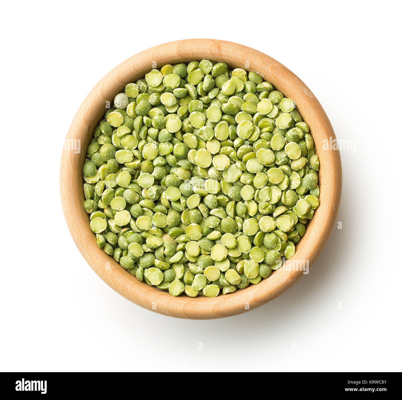 Green split peas in wooden bowl Stock Photo Alamy