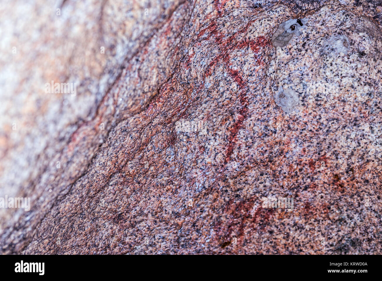 Cave paintings belong to the Chalcolithic period. Third millennium BC. Photographed in a cave known as Peña Caballera in the Area of Natural Los Barru Stock Photo