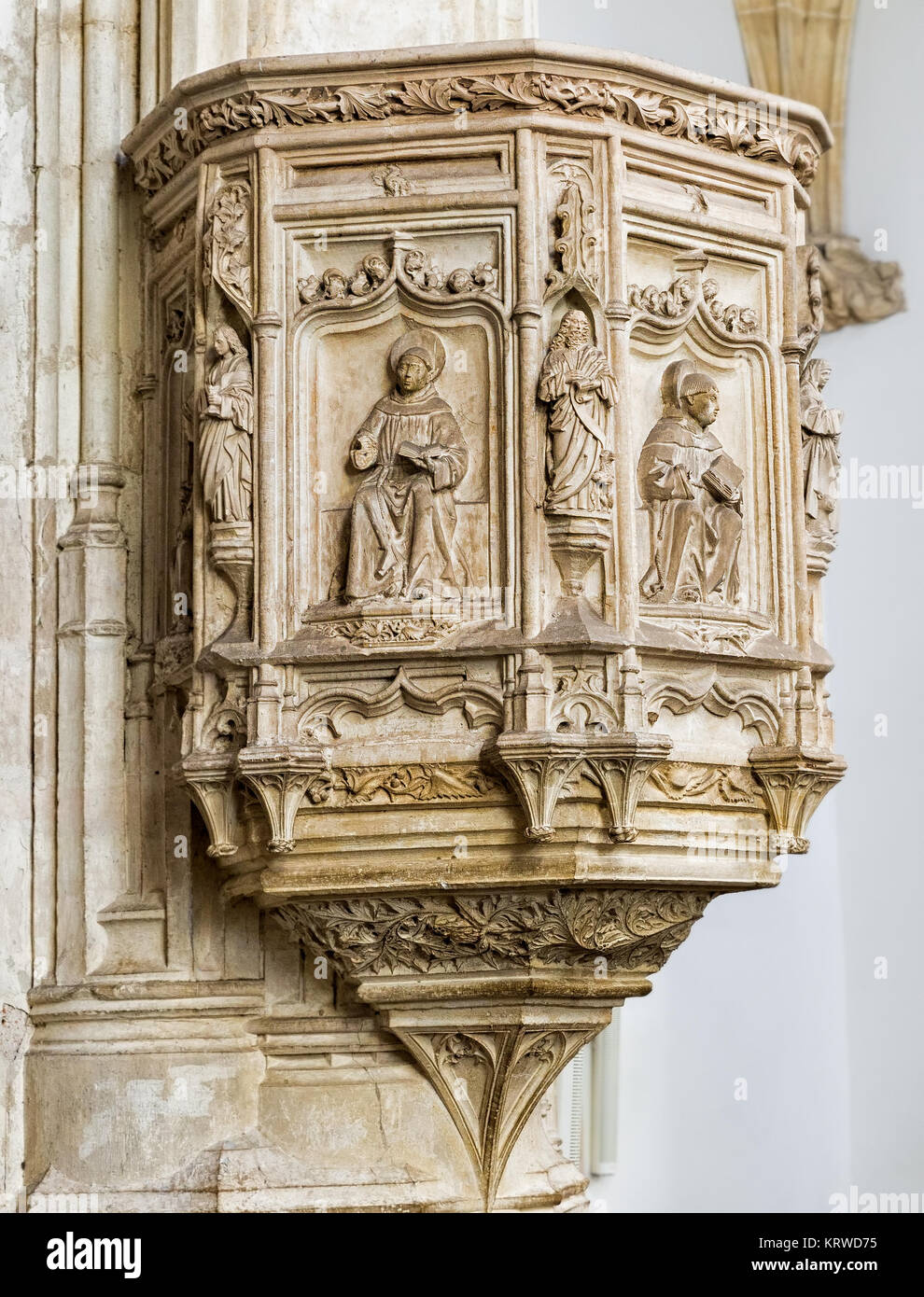 Pulpit in the church of the monastery San Juan de los Reyes in Toledo, Spain. Stock Photo