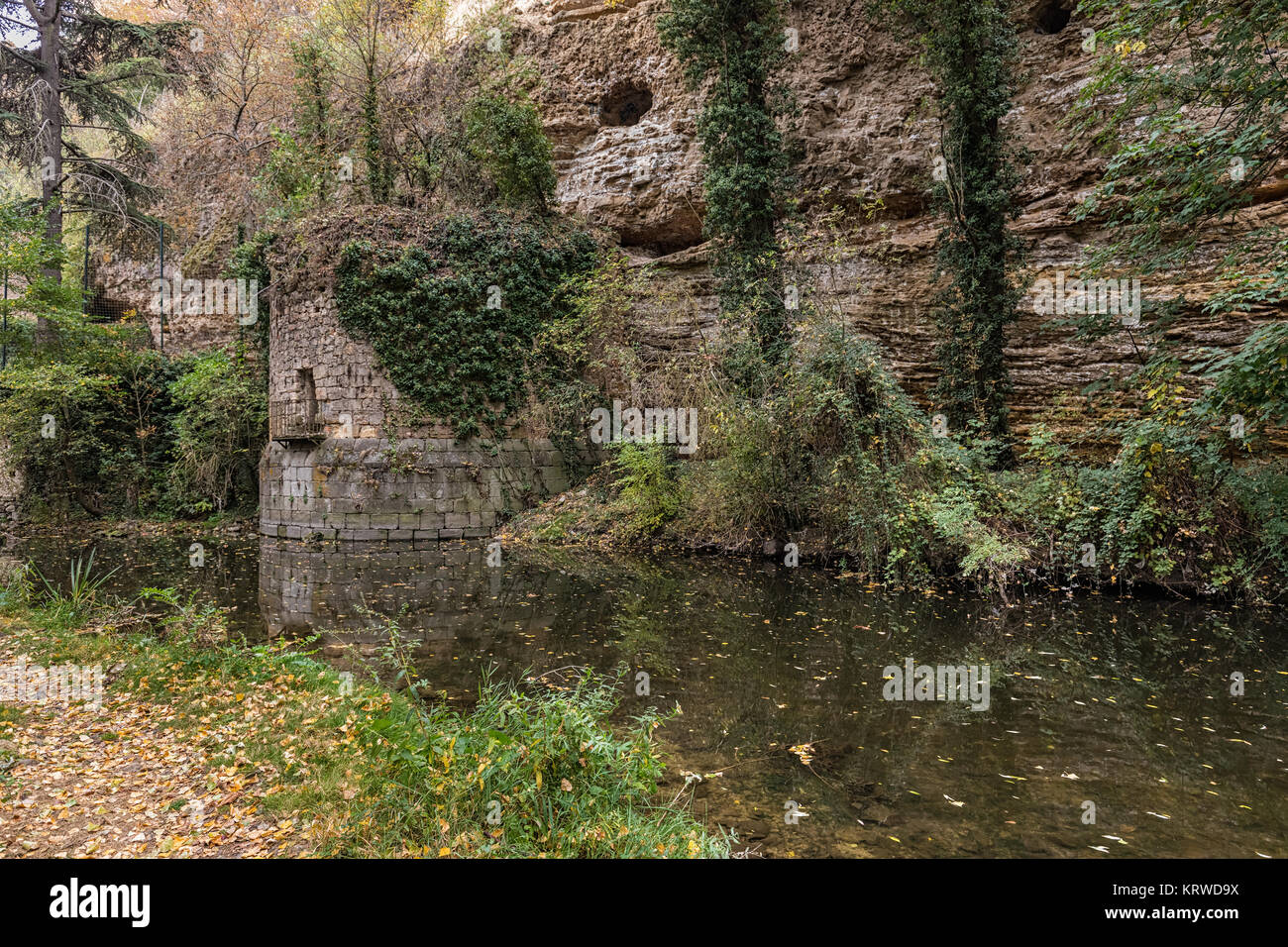 Landscape in the Eresma River, near Segovia. Spain. Stock Photo
