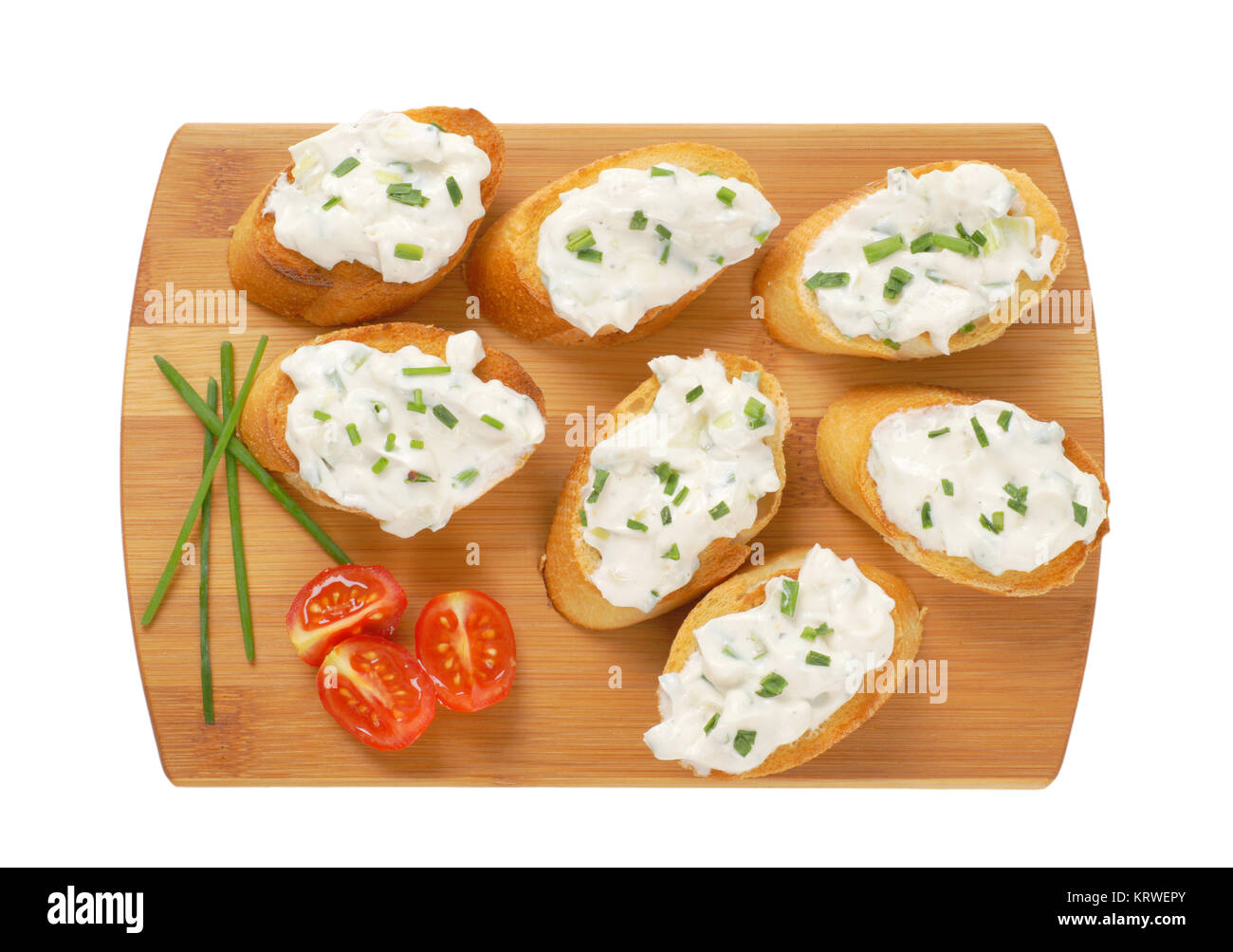 cheese toast canapes Stock Photo