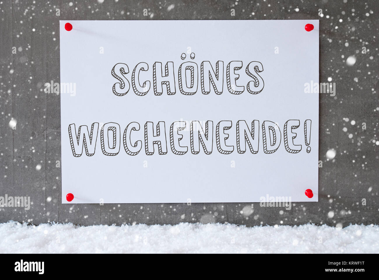 Label With German Text Schoenes Wochenende Means Happy Weekend. Urban ...