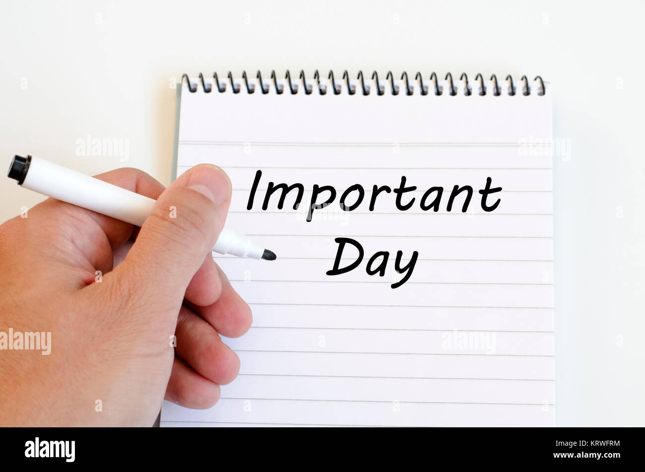 Important day concept on notebook Stock Photo