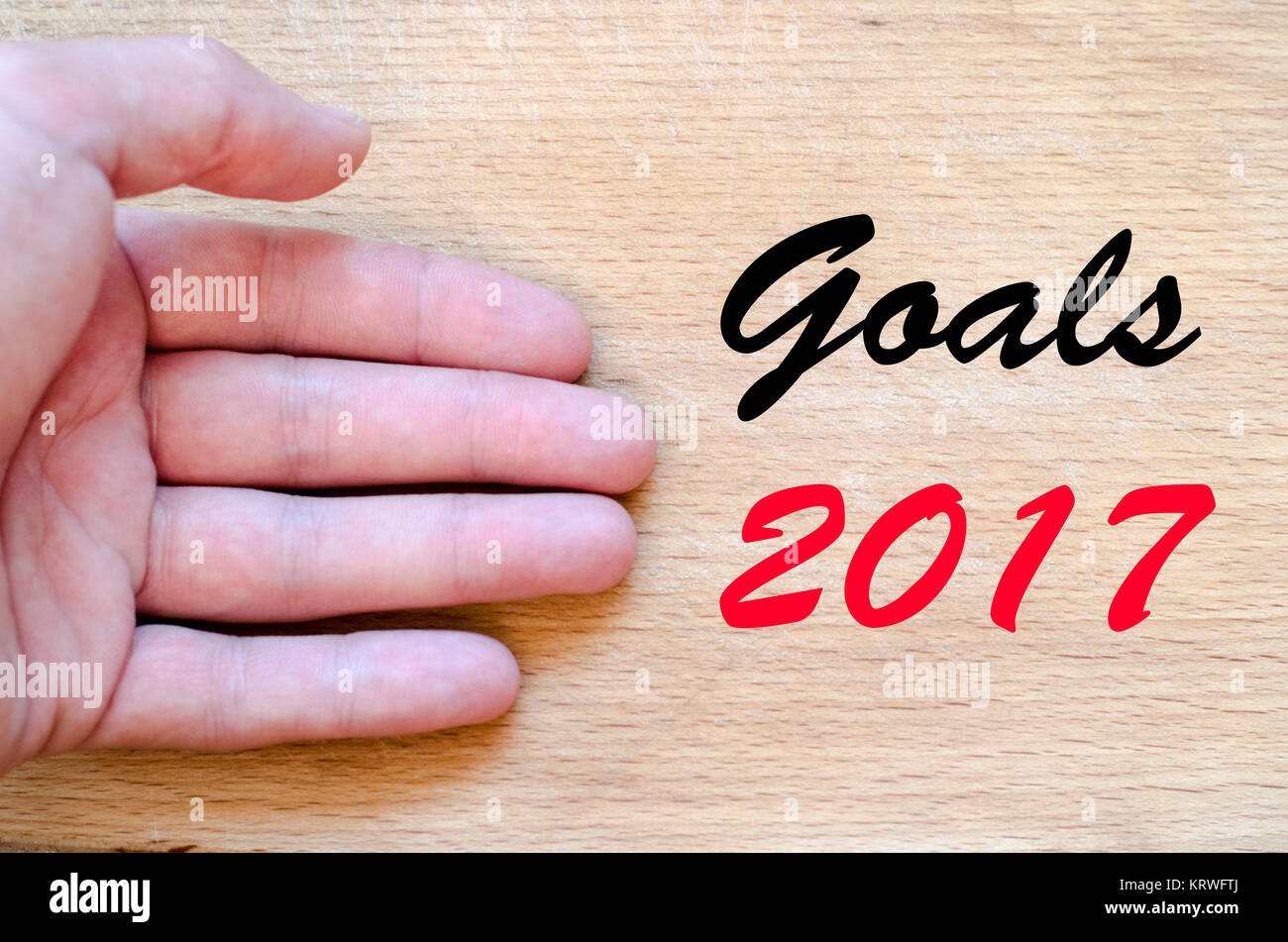 Goals 2017 text concept Stock Photo