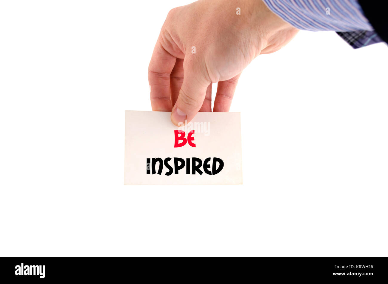 Be inspired text concept Stock Photo