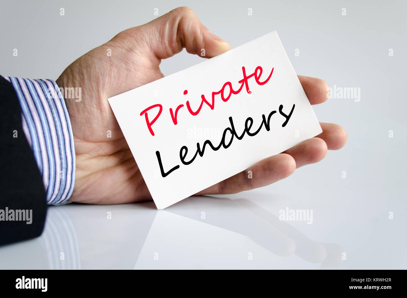 Private lenders text concept Stock Photo