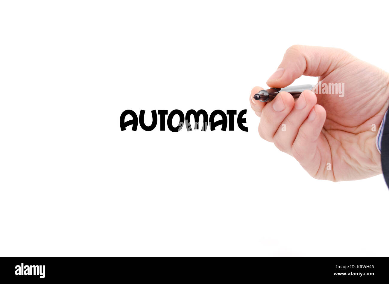 Automate text concept Stock Photo