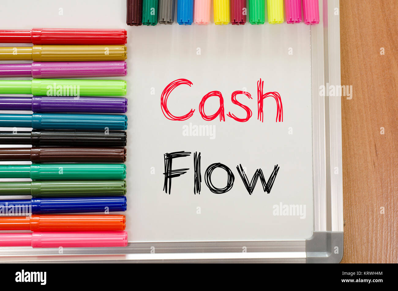 Cash flow text concept Stock Photo