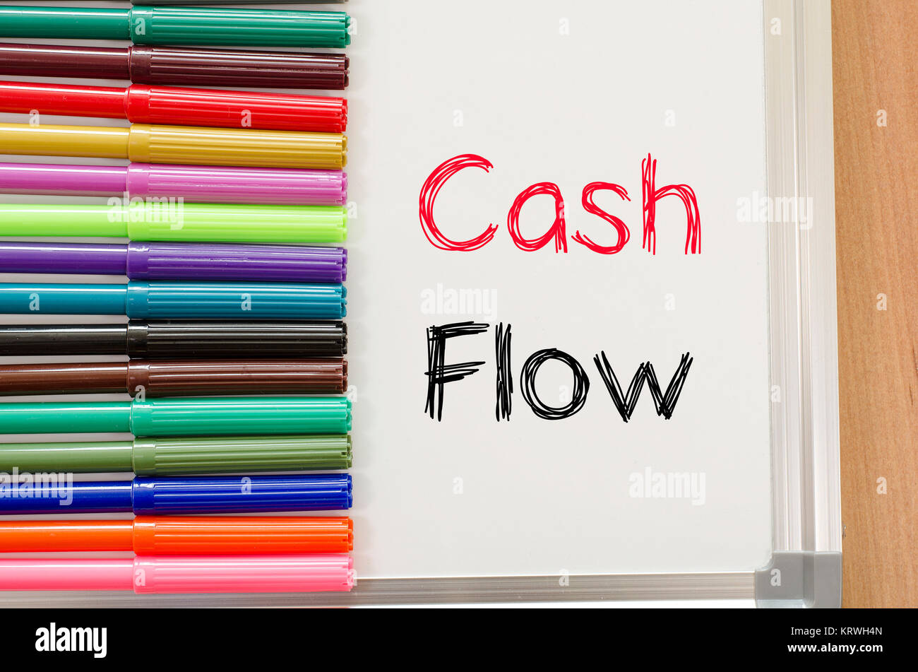 Cash flow text concept Stock Photo