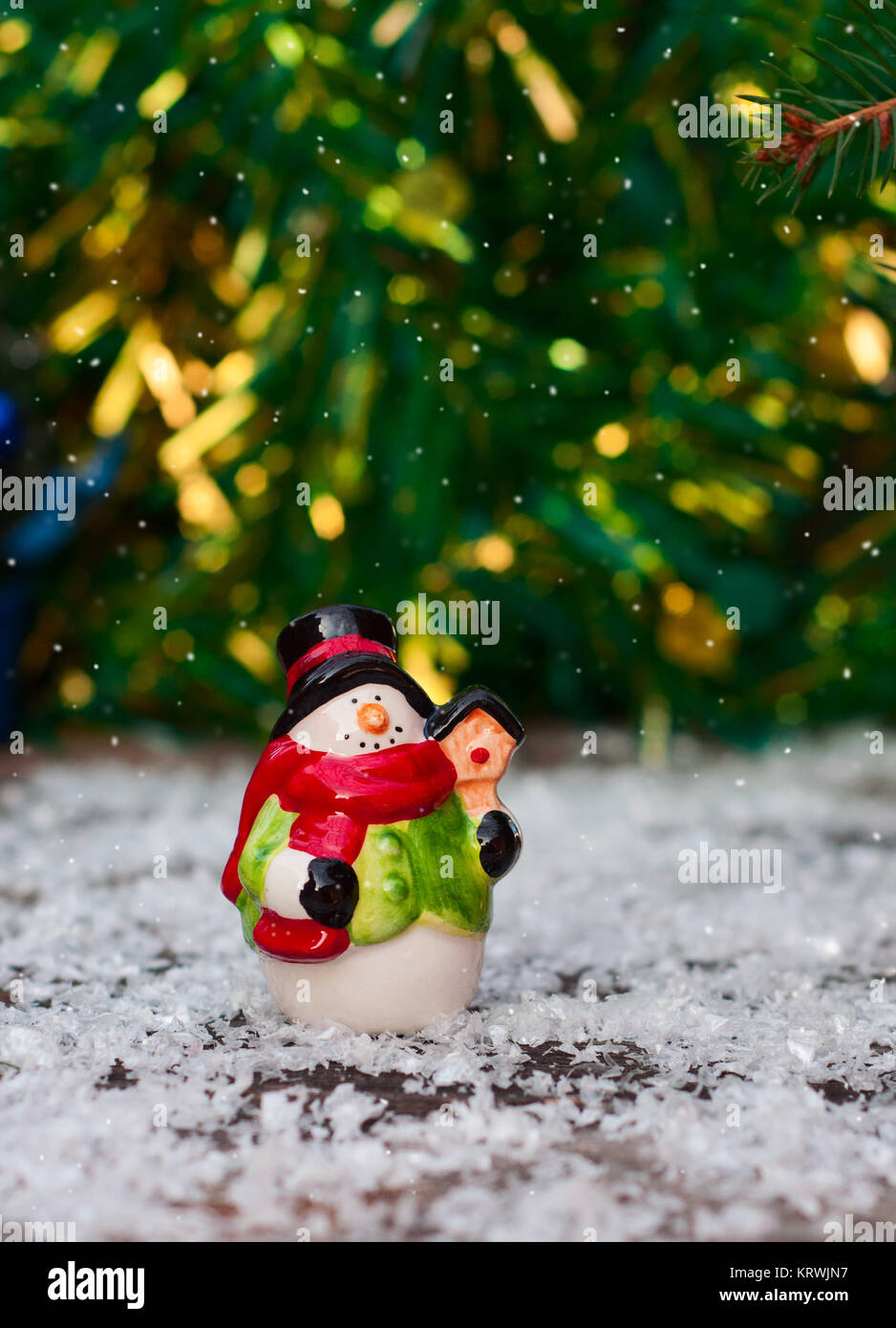  Green Christmas Mug Snowman and Christmas Tree Snow