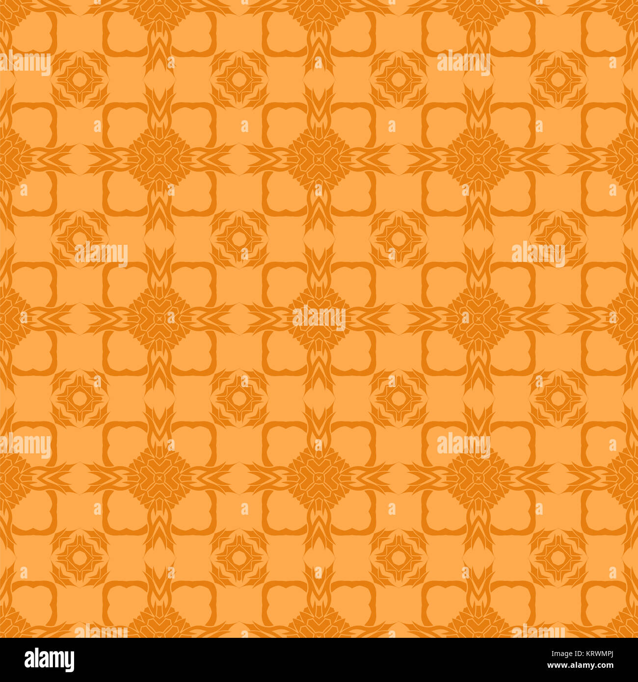Orange Ornamental Seamless Line Pattern Stock Photo - Alamy