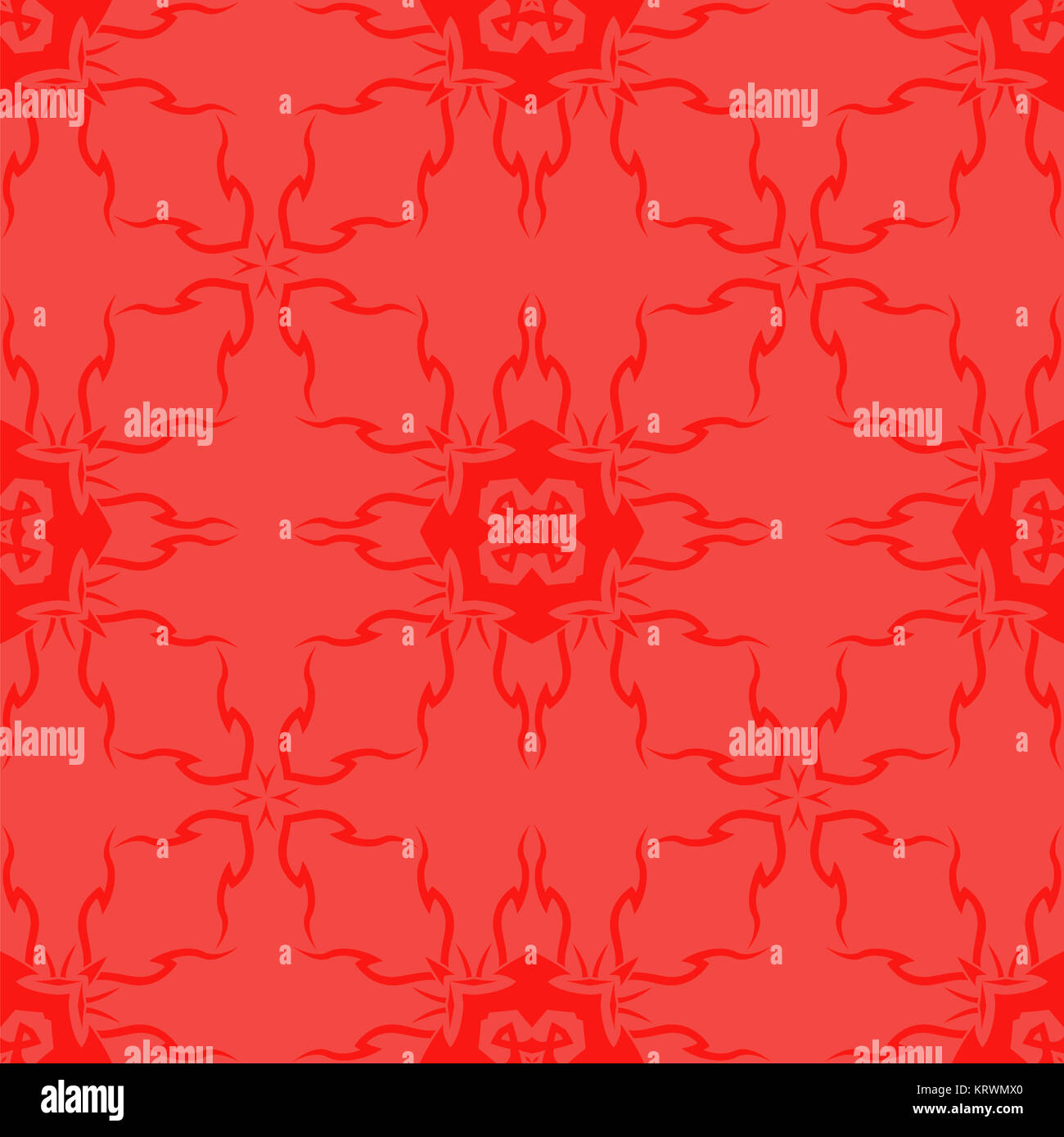 Red Ornamental Seamless Line Pattern Stock Photo